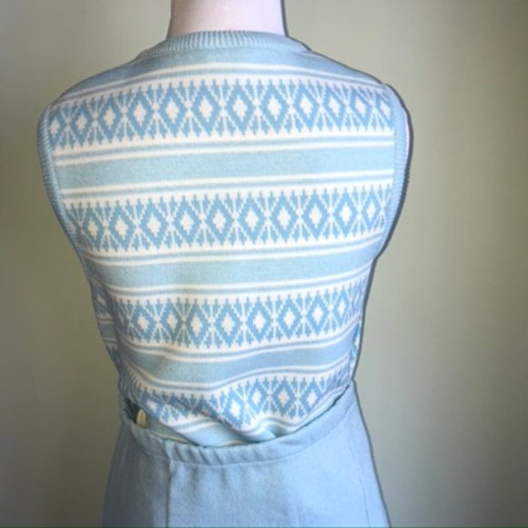 60s Vintage 3 Piece Light Blue and White set - Picture 4 of 8